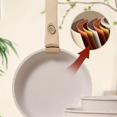 17-delars Non-stick Grytset & Stekpanneset med Avtagbart Handtag Keramisk Beläggning för Induktion & Ugn