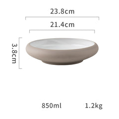 Keramik Tallrik – Matt färgad yta – Ugnsfast & diskmaskinssäker – 15/20/24 cm – Tygform-serien