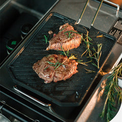 Grillpanna i Gjutjärn – Stekplatta för Induktionshäll | Robust & Elegant Design