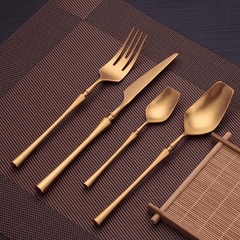 Bestickset i guld/silver – 4/24 delar i rostfritt stål – Lyxig design – Perfekt som present – Kniv, gaffel, sked & tesked
