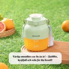 Portabel Juiceflaska med Mixer – 500ml Bärbar Smoothieflaska med Volymmarkering
