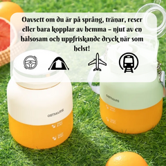 Portabel Juiceflaska med Mixer – 500ml Bärbar Smoothieflaska med Volymmarkering