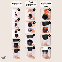Portabel Kapselkaffemaskin – Trådlös Espresso för Kapslar & Malet Kaffe