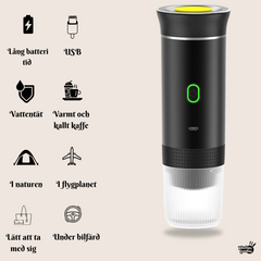 Portabel Kapselkaffemaskin – Trådlös Espresso för Kapslar & Malet Kaffe