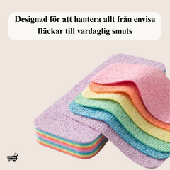 Rivbar Regnbågsduk – 12-Lagers Engångsduk för Effektiv & Fräsch Städning