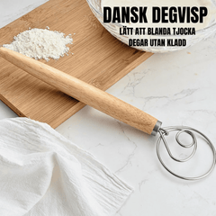 Dansk Degvisp i Rostfritt Stål – Professionell Degvisp för Bröddeg, Smet & Bakning