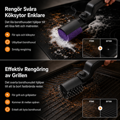 Elektrisk Grillborste & Rengöringsborste för Stekpannor och Ugnsgaller – Trådlös USB – Svart