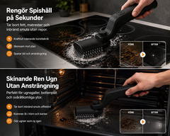 Elektrisk Grillborste & Rengöringsborste för Stekpannor och Ugnsgaller – Trådlös USB – Svart