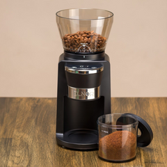 Elektrisk Kaffekvarn G3 – Professionell Kvarn för Espressokaffe & Bryggkaffe – Justerbar Malningsgrad – Svart/Silver – För Hem & Café