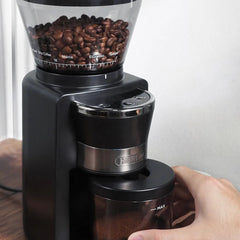 Elektrisk Kaffekvarn G3 – Professionell Kvarn för Espressokaffe & Bryggkaffe – Justerbar Malningsgrad – Svart/Silver – För Hem & Café