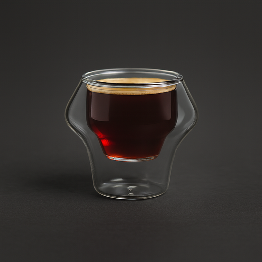 Espressokopp Glas 60 ml – Dubbelväggig Borosilikatglas Kopp för Kaffe & Espresso