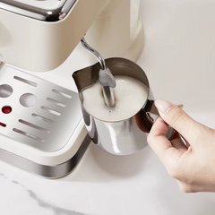 Espressomaskin med Mjölkskummare – 15 Bar Tryck, Automatisk Kaffemaskin för Hemmet