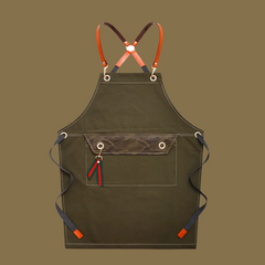 Förkläde Herr & Dam i Canvas – Justerbart Unisex Kök- & Grillförkläde med Fickor, Vattentätt & Slitstarkt