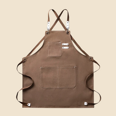 Förkläde i Canvas för Herr & Dam – Vattentätt & Justerbart Köksförkläde med Fickor