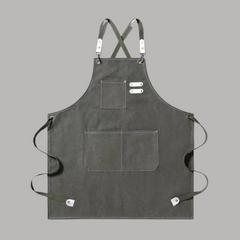 Förkläde i Canvas för Herr & Dam – Vattentätt & Justerbart Köksförkläde med Fickor