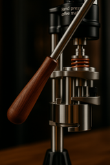 Handpress Espressomaskin i Rostfritt Stål – Pumptryck – Manuell Barista Kaffepress – Lätt att Rengöra – Kompakt Design