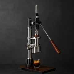 Handpress Espressomaskin i Rostfritt Stål – Pumptryck – Manuell Barista Kaffepress – Lätt att Rengöra – Kompakt Design