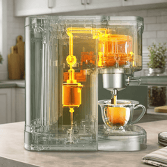 Isolerad Espressomaskin för Hemmabruk – Kaffemaskin i Rostfritt Stål