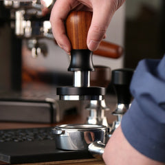 Justerbar Tamper 58 mm i Rostfritt Stål – Barista Verktyg för Manuell Espresso & Kaffemaskin