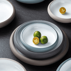 Keramik Tallrik – Matt färgad yta – Ugnsfast & diskmaskinssäker – 15/20/24 cm – Tygform-serien