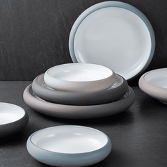 Keramik Tallrik – Matt färgad yta – Ugnsfast & diskmaskinssäker – 15/20/24 cm – Tygform-serien