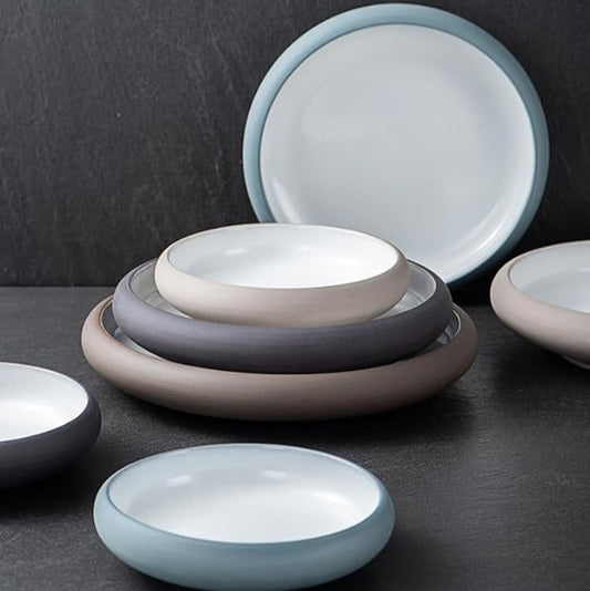 Keramik Tallrik – Matt färgad yta – Ugnsfast & diskmaskinssäker – 15/20/24 cm – Tygform-serien