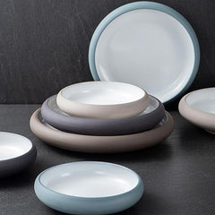 Keramik Tallrik – Matt färgad yta – Ugnsfast & diskmaskinssäker – 15/20/24 cm – Tygform-serien