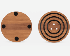 Magnetiskt Grytunderlägg i Trä med Silikonkant – Värmetåligt & Halkfritt Underlägg för Kök och Servering