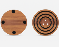 Magnetiskt Grytunderlägg i Trä med Silikonkant – Värmetåligt & Halkfritt Underlägg för Kök och Servering