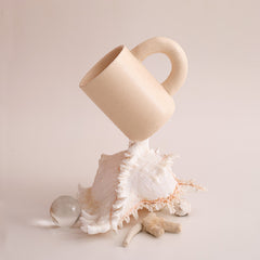 Nordisk Keramisk Kaffekopp med Handtag – Handgjord Kaffemugg i Antik INS-stil (200–300 ml)