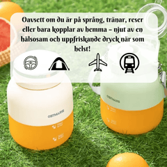Portabel Juiceflaska med Mixer – 500ml Bärbar Smoothieflaska med Volymmarkering