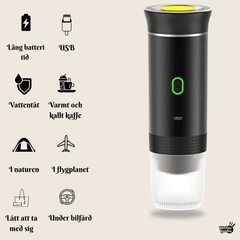 Portabel Kapselkaffemaskin – Trådlös Espresso för Kapslar & Malet Kaffe
