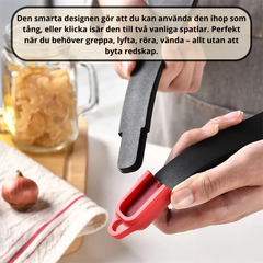 3‑i‑1 Köksredskap – Värmetålig Silikonspatel, Serveringstång för Matlagning och Grill