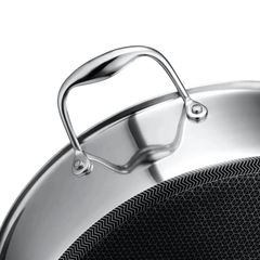 Rostfri Stekpanna och Gryta – Dubbelsidig Non-Coated Kastrull med Glaslock, Flera Storlekar