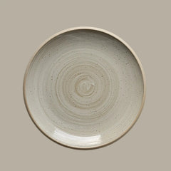 Rund porslin tallrik 23–26,5 cm – Slät yta – Gängad eller ringformad – Vit design – Tål diskmaskin