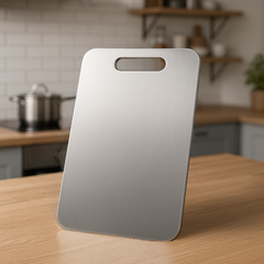 Titan Pro Skärbräda i Rostfritt Stål – Antibakteriell, Halkfri & Knivvänlig (Flera storlekar)