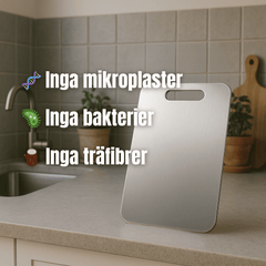 Titan Pro Skärbräda i Rostfritt Stål – Antibakteriell, Halkfri & Knivvänlig (Flera storlekar)