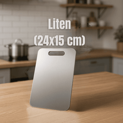 Titan Pro Skärbräda i Rostfritt Stål – Antibakteriell, Halkfri & Knivvänlig (Flera storlekar)