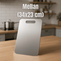 Titan Pro Skärbräda i Rostfritt Stål – Antibakteriell, Halkfri & Knivvänlig (Flera storlekar)