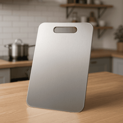 Titan Pro Skärbräda i Rostfritt Stål – Antibakteriell, Halkfri & Knivvänlig (Flera storlekar)