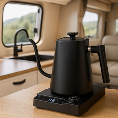 Vattenkokare 1L i Rostfritt Stål – Temperaturstyrd Elektrisk med Temperaturkontroll