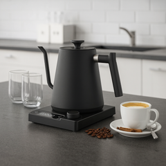 Vattenkokare 1L i Rostfritt Stål – Temperaturstyrd Elektrisk med Temperaturkontroll