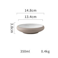 Keramik Tallrik – Matt färgad yta – Ugnsfast & diskmaskinssäker – 15/20/24 cm – Tygform-serien