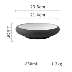 Keramik Tallrik – Matt färgad yta – Ugnsfast & diskmaskinssäker – 15/20/24 cm – Tygform-serien