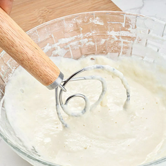 Dansk Degvisp i Rostfritt Stål – Professionell Degvisp för Bröddeg, Smet & Bakning