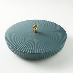 Snacksbricka med Lock – Roterbar Förvaringslåda med Fack, Multifärg