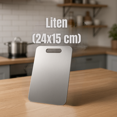 Titan Pro Skärbräda i Rostfritt Stål – Antibakteriell, Halkfri & Knivvänlig (Flera storlekar)