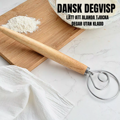 Dansk Degvisp i Rostfritt Stål – Professionell Degvisp för Bröddeg, Smet & Bakning