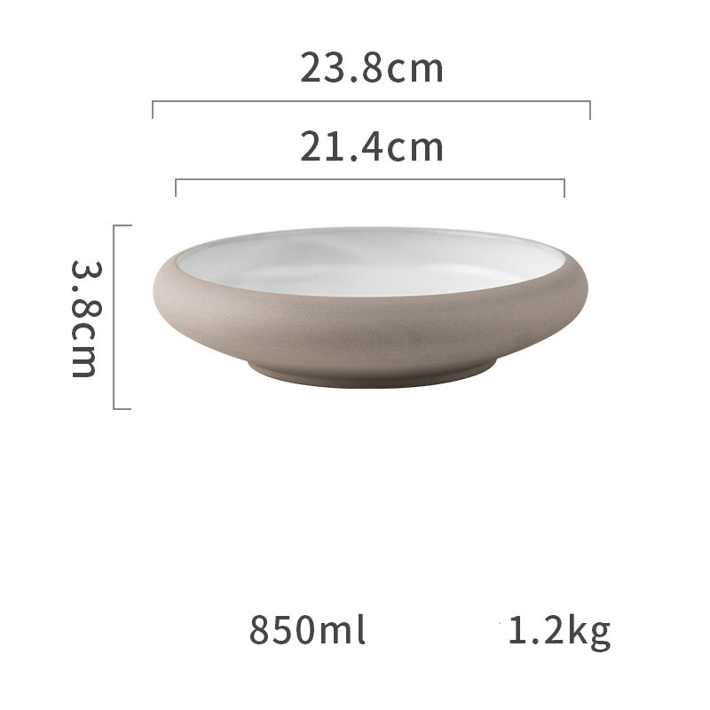 Keramik Tallrik – Matt färgad yta – Ugnsfast & diskmaskinssäker – 15/20/24 cm – Tygform-serien