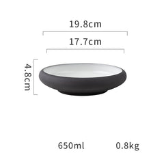 Keramik Tallrik – Matt färgad yta – Ugnsfast & diskmaskinssäker – 15/20/24 cm – Tygform-serien